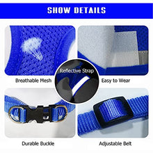 Load image into Gallery viewer, FEimaX Dog Harness and Leash Set for Walking, Soft Mesh Adjustable Easy Control Lightweight Cat Vest Harnesses with Reflective Strips, Escape Proof Small Dogs Cats Vests (Blue, Large)

