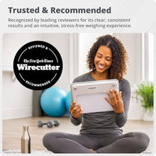 Load image into Gallery viewer, Greater Goods AccuCheck Digital Scale for Body Weight - Accurate Digital Bathroom Scale with High-Precision Sensors, Large Easy-to-Read Backlit Display, 400 lb Capacity, Auto Step-On (Gray)
