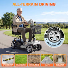 Load image into Gallery viewer, Wooken 4-Wheel Mobility Scooter for Seniors, Adults, Elderly, Foldable Mobility Scooter, Powered Mobility Scooter Wheelchair Device, All Terrain Compact Heavy Duty Mobility for Travel
