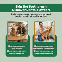 Load image into Gallery viewer, Probiotic Dog Dental Powder - Plaque Off Powder - Dog Teeth Natural Cleaning Powder - Dogs Breath Freshener - Enzymes &amp; Probiotic with Tartar and Plaque Off - Pets Tooth Cleaning- 150g/5.3 oz
