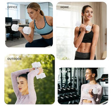 Load image into Gallery viewer, Adjustable Dumbbell Set of 2 Total 20 Lbs 4-in-1 Each 4lb 6lb 8lb 10lb 1s-Adjust Dual-Stable Free Weights for Women Men Home Gym Outdoor Workouts (White [20LBS Total])
