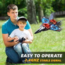 Load image into Gallery viewer, MSKOLER Foam Remote Control Airplane for Kids 8-12, 2.4 GHz RC Jet with Colorful Lights
