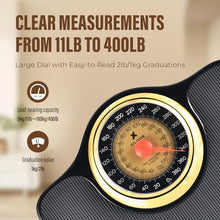 Load image into Gallery viewer, EILISON Mechanical Bathroom Scale for Home Use, Easy Read Analog Weight Scale with Large Dial Display in lb/kg, 400lb Capacity, Non-Slip Surface
