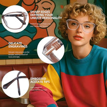 Load image into Gallery viewer, DOERAYM Blue Light Glasses for Woman with Square Decoration,Reading Glasses for office &amp; computer games
