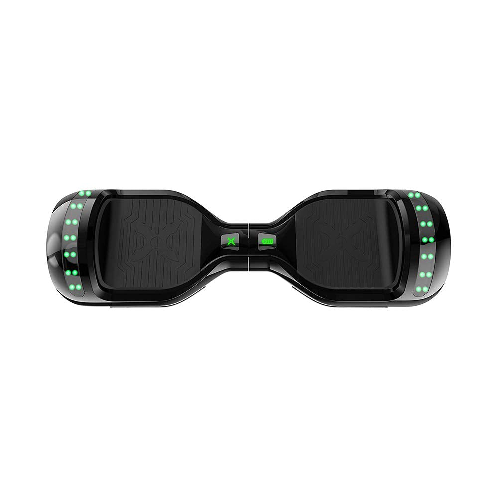 Electric Hoverboard | 7MPH Top Speed, 6 Mile Range, 5HR Full-Charge, Built-In Bluetooth Speaker, Rider Modes: Beginner to Expert, Black