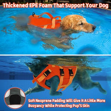 Load image into Gallery viewer, Dogcheer Dog Life Jacket with Double Rescue Handle, Reflective Dog Life Vest for Swimming Boating, Adjustable Pet Swim Vest Dog Flotation Device DFD for Small Medium Large Dogs - Orange M
