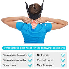 Load image into Gallery viewer, Cervical Neck Traction Device for Home Use, Portable Neck Stretcher Hammock Over Door for Neck Pain Relief, Neck Sling for Spine Decompression
