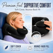 Load image into Gallery viewer, BCOZZY Neck Brace Pillow - Patented Relief for Neck Pain and Supportive Sleep-Soft, Washable, and Adjustable for Comfortable Resting. Black

