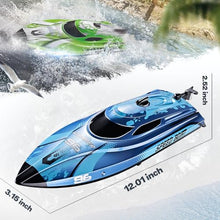Load image into Gallery viewer, BEZGAR RC Boat, 12 inch Remote Control Boat for Kids and Adults, 25 KPH Fast RC Speed Boats with 700mAh Battery, Ideal Waterproof Toy for Lakes &amp; Pools - TX126 Blue
