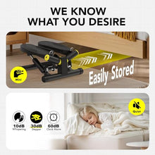 Load image into Gallery viewer, ZIWWVY- Mini Twist Stepper with Resistance Bands and Mat, Stepper Machine with 330LBS Weight Capacity, Stepper for Men and Women Full Body Workout, Adjustable Step Height, Smooth and Quiet
