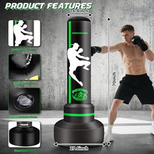 Load image into Gallery viewer, Heavy Freestanding Punching Bag for Adults Teens, 70” Standing Boxing Bag with Gloves and Pump, Women Men Stand Kickboxing Bags for Boxing Training MMA Fitness Home Gym Martial Arts
