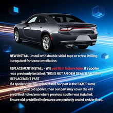 Load image into Gallery viewer, STSEV01 Rear Wickerbill Spoiler Wing Fit for Dodge Charger 2011-2023 Accessories SE/SXT/SRT/GT/RT/Daytona/Scat Pack, Carbon Fiber Look Hellcat Style Spoiler + Smoked Wicker Bill Exterior
