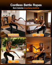 Load image into Gallery viewer, VividPulse 2PCS Weighted Ropeless Battle Ropes for Home Gym - Portable &amp; Quiet Training Rope for HIIT, Strength &amp; Low-Impact Cardio - Full Body Workout Equipment for Men &amp; Women
