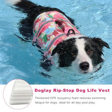 Load image into Gallery viewer, Doglay Dog Life Jacket, Dog Life Vest for Swimming Boating, Adjustable Puppy Life Jacket with Reflective Stripes, Superior Buoyancy Pet Swimming Vest for Small Medium and Large Dogs
