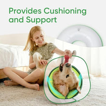 Load image into Gallery viewer, Supet Raised Inflatable Dog Cone After Surgery - Adjustable Recovery Donut Collar with Removable Shield to Stop Licking Wounds &amp; Protect Stitches - Soft Dog Cone Alternative for Large Dogs (Kiwi,XL)
