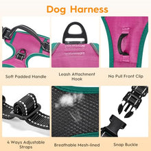 Load image into Gallery viewer, No Pull Dog Harness, No-Choke Soft Padded Reflective Dog Vest Harness with Front Clip &amp; Top Handle, 2 Quick-Release Buckles, Adjustable for Small Medium Large Dogs
