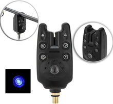 Load image into Gallery viewer, LSOSVSEU Fishing Bite Alarm &amp; Bankstick Set - Includes 3 LED Alarms, 3 Swinger Indicators, 3 Telescopic Rod Holders &amp; Waterproof Carry Bag for Carp Fishing Gear
