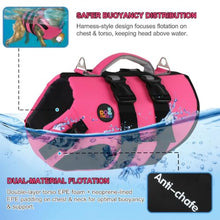 Load image into Gallery viewer, Dogcheer Dog Harness Life Jacket, High Buoyancy Neoprene Dog Life Vest for Swimming Boating, Adjustable Puppy Swim Vest Reflective Pet Float Vest for Small Medium Large Dogs - Pink, L
