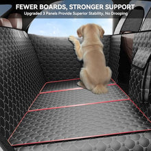 Load image into Gallery viewer, DIAMOOKY Dog Car Seat Cover for Back Seat, Waterproof Back Seat Extender for Dogs w/Door &amp; Headrest Protector, Hard Bottom Pet Bed Hammock Holds 420lbs, for Cars SUVs Small Trucks(Not for 3-row seats)
