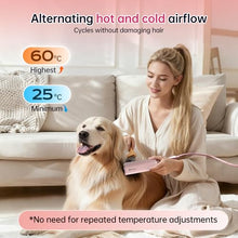 Load image into Gallery viewer, Dog Dryer for Pet Grooming,Pet Neck-Hanging Hair Dryer,Alternating Hot and Cold Airflow.Handheld &amp; Hands-Free.Low-Noise, Ultra-Lightweight.High Wind Speeds.Adjustable Heat &amp; Speed

