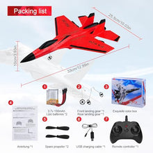 Load image into Gallery viewer, Beffkkip RC Airplane 2CH RC Plane 2.4GHz Remote Control Plane RTF SU35 RC Jet Easy to Fly FX620 Airplane Toys rc Planes for Adults, Kids and Beginner with Night Lights（Red）
