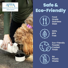 Load image into Gallery viewer, Dog Mom Water Bottle - 32 oz Stainless Steel Double Wall Insulated with 8 oz Detachable Bowl on Bottom - Cool Dog Mom Gifts for Women for Hiking, Walking, Travel and Everyday Adventures - DM Cream
