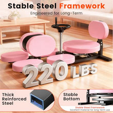 Load image into Gallery viewer, Pink Leg Stretcher Split Machine — 0-200° Adjustable Stretching Trainer for Women &amp; Kids, Heavy Duty Steel Frame, 220LBS Capacity, Home Gym Flexibility Equipment
