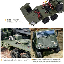 Load image into Gallery viewer, HOBBYPLUS Helidirect 1/18 RC Crawler CR18P Terranaut 8x8 RC Truck Remote Control Car w Full-Lock 8WD RTR Active All-Wheel Steering, 2-Speed Transmission, Recovery Winch, LED Lights (Green)

