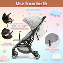 Load image into Gallery viewer, Cool Kids Superb Lightweight Travel Stroller, Auto Fold Buggy Fold Buggy Gray
