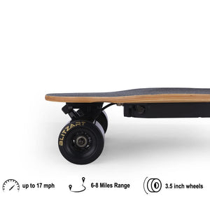 38" Dual Brushless Hub-Motor Electric Skateboard Longboard Scooter 3.3" PU Wheels