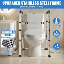 Load image into Gallery viewer, Toilet Safety Rails, Adjustable Toilet Safety Frame &amp; Rails, Toilet Safety Rail for Elderly Adults
