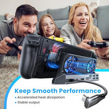 Load image into Gallery viewer, Docking Station for Steam Deck ROG Ally with Dual Cooling Fans, 10-IN-1 Stream Deck Dock with 4K@60Hz, 1000Mbps Gigabit Ethernet, 5USB Ports and 100W Charging Port for Steam Deck OLED/Switch/Legion Go
