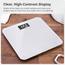 Load image into Gallery viewer, Greater Goods AccuCheck Digital Scale for Body Weight - Accurate Digital Bathroom Scale with High-Precision Sensors, Large Easy-to-Read Backlit Display, 400 lb Capacity, Auto Step-On (Gray)
