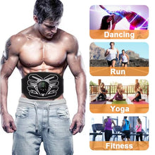 Load image into Gallery viewer, HOERCAAL Abs Stimulator, Portable EMS Abdominal Muscle Toner for Home and Office Fitness, Strength Training - Black
