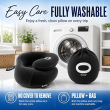 Load image into Gallery viewer, BCOZZY Neck Brace Pillow - Patented Relief for Neck Pain and Supportive Sleep-Soft, Washable, and Adjustable for Comfortable Resting. Black
