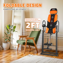 Load image into Gallery viewer, Teclor Inversion Table,Advanced Heat and Massage Function,Strength Training Inversion Table for Back Pain Relief,Heavy Duty Inversion Table 350 lbs Capacity with Wider and Thickened Backrest
