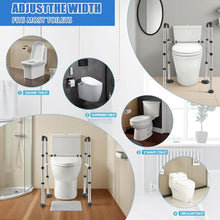 Load image into Gallery viewer, Toilet Safety Rails, Adjustable Toilet Safety Frame &amp; Rails, Toilet Safety Rail for Elderly Adults
