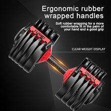 Load image into Gallery viewer, TYZDMY Adjustable Dumbbells Set of 2，Free Weights Dumbbells Set，Adjustable Dumbbell Set，52.5 lbs pair 105 lbs
