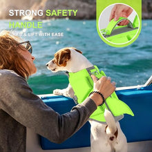 Load image into Gallery viewer, Dogcheer Dog Shark Life Jacket with Extra Foam, High Buoyancy Dog Life Vest with Rescue Handle for Swimming Boating, Reflective Adjustable Puppy Swim Vest for Small Medium Large Dogs, Green - M
