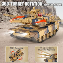 Load image into Gallery viewer, Supdex 1/24 RC Battle Tank Set, Remote Control USA M1A2 and Ger Leopard II Army Toy That Shoots
