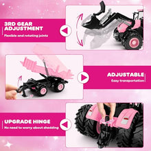 Load image into Gallery viewer, Remote Control Tractor Toy [2026] Kids RC Tractor Set &amp; Truck and Trailer Front Loader - Pink
