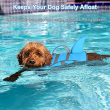 Load image into Gallery viewer, Dogcheer Dog Harness-Style Life Jacket Shark, Reflective Dog Life Vest for Swimming Boating, Adjustable Puppy Swim Vest, Pet Floating Device for Small Medium Large Dogs - Blue, XS
