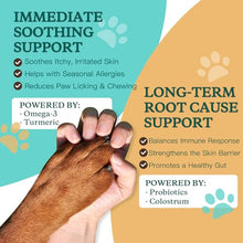 Load image into Gallery viewer, NATURE TARGET Dog Allergy Relief Freeze Dried Chews, with Probiotics, Colostrum for Immune Health, Anti Itch &amp; Seasonal Allergies &amp; Scratching, Omega 3 for Skin &amp; Coat Health, Pawlicking, Hot Spots
