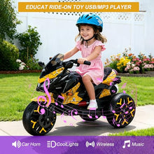 Load image into Gallery viewer, 12V Electric Kids Motorcycle for 3-8 Year Old Boys Girls, 3-Wheel Ride-On Toy
