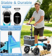 Load image into Gallery viewer, HOMLAND Knee Scooter Walker for Adults for Foot Injuries, 8'' Rubber Wheel
