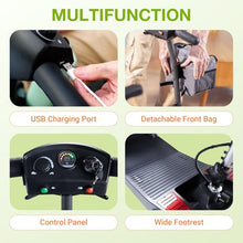 Load image into Gallery viewer, ScootNGo Mobility Scooter for Seniors &amp; Adults Foldable, Airline Approved, 44Lbs Lightweight 4 Wheel Electric Scooter, Portable for Travel, with Removable Battery &amp; USB Port

