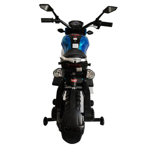 12V Ride On Motorcycle with Training Wheels, Electric Dirt Bike with Hand Racing Foot Brake, PU Seat, MP3, USB, Birthday Gifts