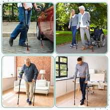 Load image into Gallery viewer, Geiserailie 2 Pcs Forearm Crutches for Adults, Folding Forearm Crutches Lightweight and Adjustable with Rubber Grips Black
