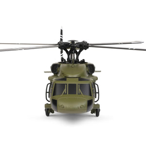 RC Military Helicopters for Adults, 2.4G 4CH Flybarless RC Helicopter with Adjustable Left and Right Hand Throttle (RTF Version)