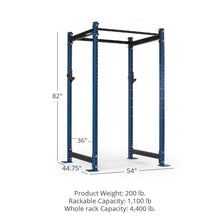 Load image into Gallery viewer, Titan Fitness T-3 Series Blue Short Power Rack, 36in Depth, 1,100 LB Capacity Cage for Weightlifting and Strength Training
